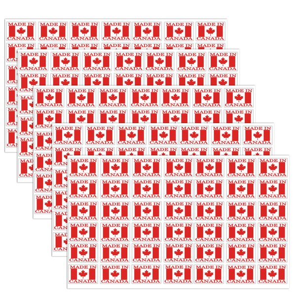 210 PCS Made-In-Canada Flag Small Label Sticker,1.5×1.8cm Made In Canada