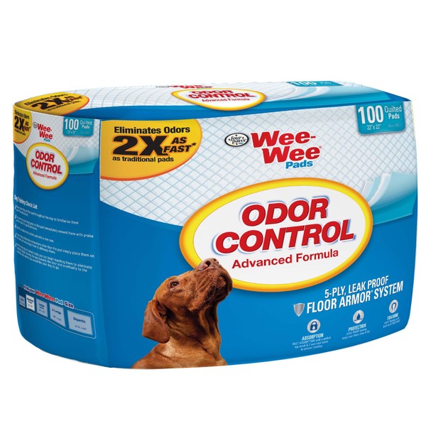 Wee-Wee Odor Control Puppy Pads, Pack of 100 Pads, 100 CT