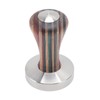 Colorful Wood Coffee Flat Tamper Stainless Steel Base Powder Hammer