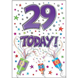 Piccadilly Greetings Modern Milestone Age Birthday Card Age 29-7 x 5 inches