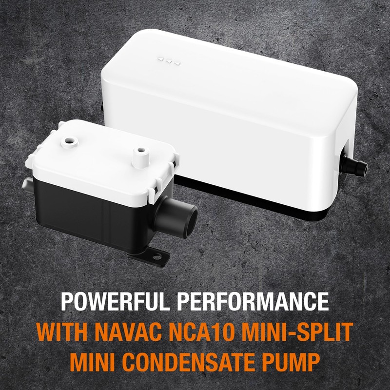 NAVAC NCA10 Mini-Split Mini Condensate Pump - Ultra Quiet, HVAC