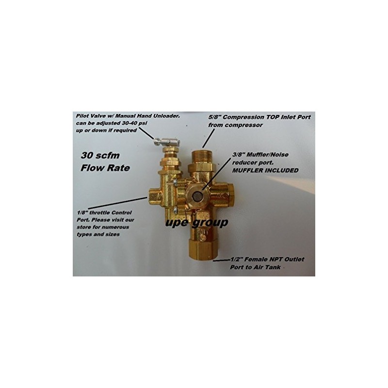 Air Compressor Pilot check valve unloader combination discharge 5/8" Compression