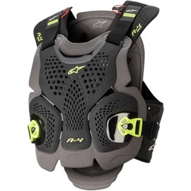 Alpinestars 6701520-1155-XXL A-4 Max Chest Protector Blk/Anth/Fluo YLW Xl/2X