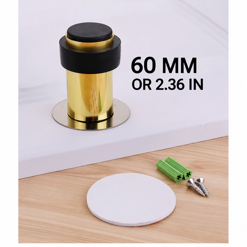 Self-Adhesive Door Stopper for Wall Protection – Stainless Steel Door
