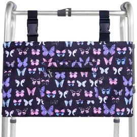 DAHE Multiple- Pocket Wheelchair Bag for Personal Items Carrier for Orthopedic Walkers, Universal Fits for Electric, Manual Wheelchair, Walker and Scooter