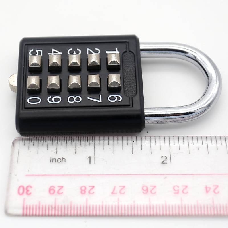 MIONI 10 Digit Push Button Combination Padlock, 5 Digit Locking