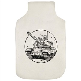 'Army Tank in Circle Frame' Hot Water Bottle Cover (HW00035384)