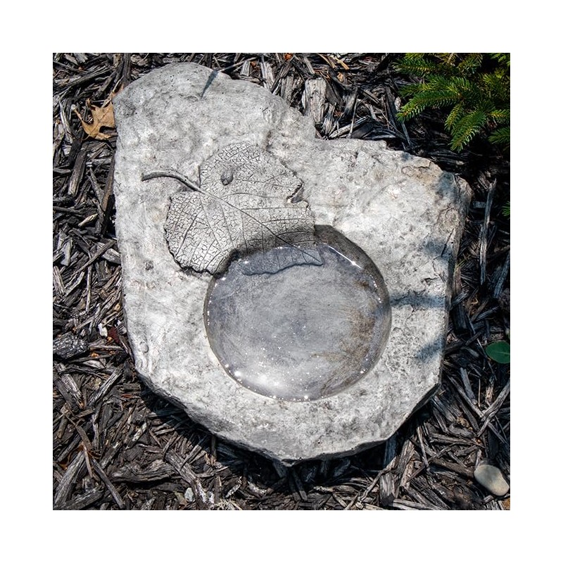 Athens Slate Leaf Bird Bath or Feeder, Pre Aged