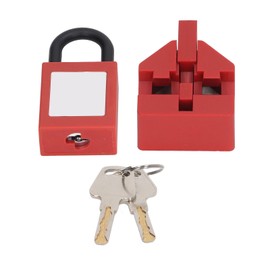 Breaker Lockout Kit Insulating Fireproof Nylon Double Pole Circuit Breaker Lockout with Safety Padlock