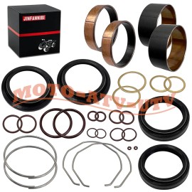 JINFANNIBI Fork Bushing Dust Oil Seals Rebuild Kit For Yamaha WR400F 1998-2000 WR250F 01-03