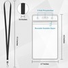 3 Pack Clear ID Badge Holder with Lanyard Black Neck