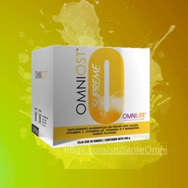 OMNIOST SUPREME by Omnilife – Premium Calcium and Vitamin D Supplement for Bone Strength, Joint Health, and Muscular Function – Fortified with Magnesium and Collagen – 30 Sachets