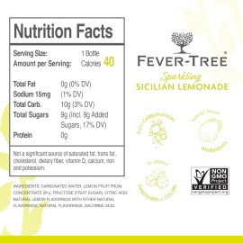 Fever Tree Sparkling Sicilian Lemonade 27.2 oz (Pack of 6)