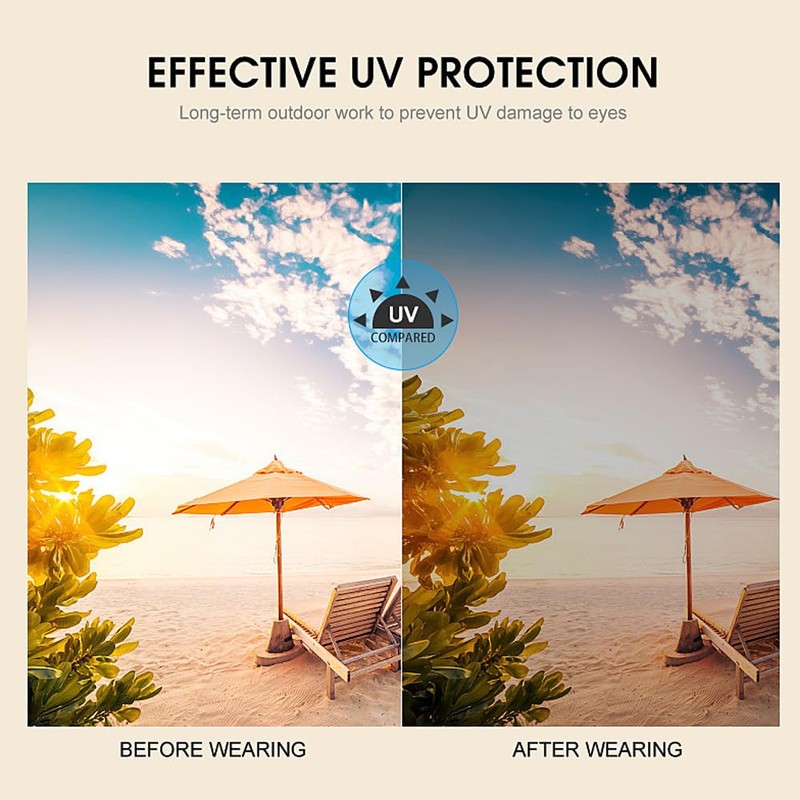 Junsika Oversized Rimless Square Glasses for Men and Women Classic