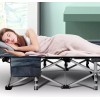 75inch Folding Camping Cot Heavy Duty Sleeping Bed Mattress W/Carry