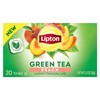 Lipton Peach Green Tea Bags, Flavored, Unsweetened Teabags for Hot