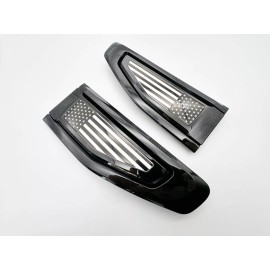 Unbranded Fender Vent Black Emblem Fit GMC  Set 2021-2024 GMC Yukon Black Flag
