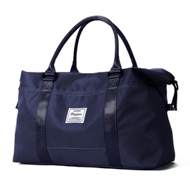 Sport Travel Duffle Bag Large Gym Tote Bag for Women, Weekender Bag Carry on Bag for Airplane, Ladies Beach Bag Overnight Bag Waterproof Hospital Bag Luggage Bag with Wet Bag,A5-Dark Blue