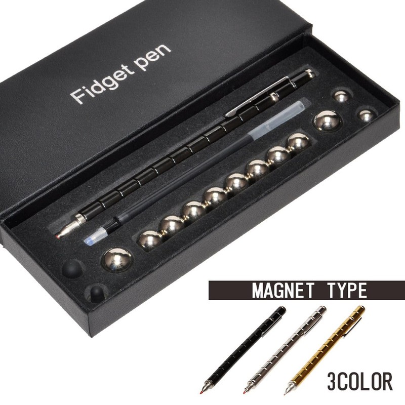 GoodsLand GL-MG-PEN-BK Multi-functional Magnetic Pen, Funny, Magic Ballpoint Pen, Stylus