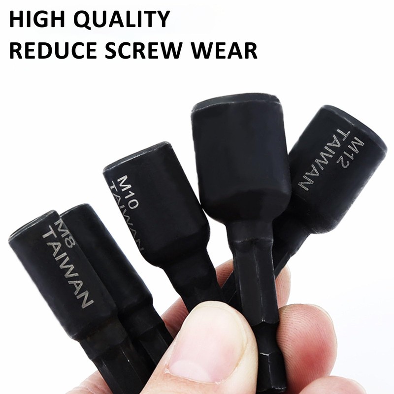 Secretary 7-Piece Socket Screwdriver, Hex Shank Driver, Tap Adapters, Hex