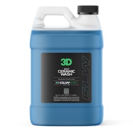 3D SiO2 Ceramic Wash & Wax Soap GLW Series – pH Neutral Car Shampoo with Hydrophobic Protection & Deep Gloss | SiO2 Coating | Scratch-Free Detailing |1 Gallon/64 oz