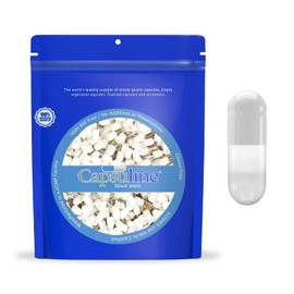 Capsuline Colored Size 3 Empty Gelatin Capsules White/Clear 5000 Count |Manufactured in North & South America|Kosher & Halal Certified |Gluten Free