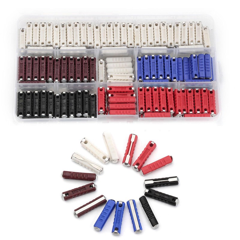 200Pcs Car Fuses European Automobile Fuses Assortment Set 5A 8A