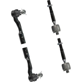 AUTO DN Outer Inner Steering Tie Rod End for Toyota Tundra 2002 2003 2004 2005 2006 for Toyota Sequoia 2003 2004 2005 2006 2007 4 Piece Replacement 45047-09090, 4550309240