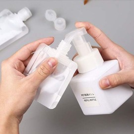 Disposable 30ml empty bottle, travel pouch, portioning container, carry-on travel essentials, transparent cosmetic container / 일회용 공병 30ml 여행용파우치 소분용기 기내용 여행용품 투명 화장품용기