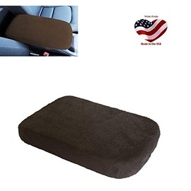 Car Console Covers Plus Made in USA Designed for Subaru Forester 2019-2024 Fleece Auto Armrest Center Console Cover Protector Brown