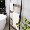 VASAGLE Blanket Ladder, Wall-Leaning Rack with Storage Shelf, for Blankets,