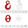2Pcs Sling Hook with Hammerlock, Caravan Trailer Chain Connecting Extend