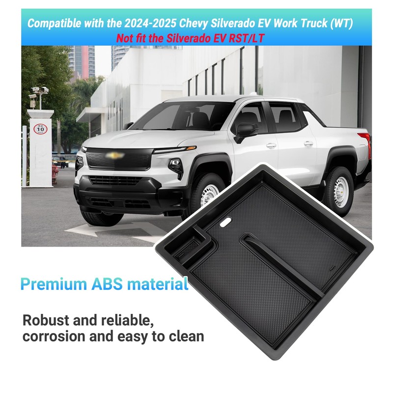 Sinminou Front Center Console Organizer Compatible with 2024-2025 Chevy Silverado