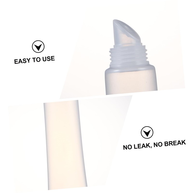 Housoutil 50pcs Clear Lip Gloss Squeeze Tubes Refillable Lip Balm