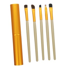 Mikinona 5pcs Professional Eye Makeup Brush Set Eye Shadow Brush Handle Portable Makeup Kit for Daily Professional Use