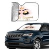 Hello Gorgeous Car Front Windshield Sun Shades, Gold Eye Eyelash