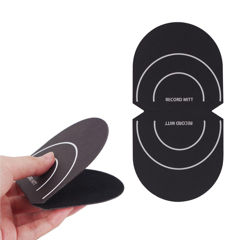 Bestvisse 2Pcs/pack Record Cleaner Mitt Handler Mitt Black Vinyls Record