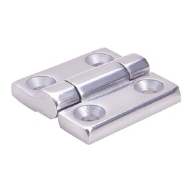 MroMax 1Pcs Cabinet Gate Closet Door Hinge 40mm Long 304 Stainless Steel Heavy Duty Door Hinge Silver Tone