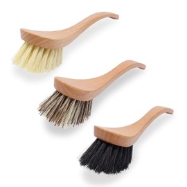 WALDKRAFT Swan Natural Washing Up Brush | Universal Washing Up Brush for Kitchen | Various Designs | Made in Germany (Set, 3)