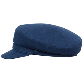 Sterkowski Pireus Cap | 100% Linen Sailor Hat | Vintage Barge Cap Mariners Cap Breton Cap Military Cap Greek Fishermans Cap Fiddler Cap Women Grandad Hats Mens Summer Cap UK 7 1/2 Blue