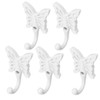 sourcing map 5pcs Wall Mounted Robe Hook Zinc Alloy Butterfly