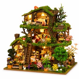 Spilay DIY Miniature House Kit for Adults, Miniature Dollhouse Building Kit
