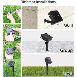 TheaPro 2 Pack 20M/65FT 200 LEDs Solar Fairy String Lights Outdoor,Total 40M/131FT Fairy Christmas Light 8 Solar Lighting Modes IP65 Waterproof for Home Garden Patio Wedding Party Xmas(Warm White)