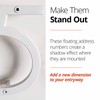 NACH hh-sdw6-wht-5 House Address Number Floating Shadow, Glossy White #5
