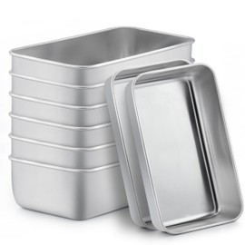 TeamFar Loaf Pans for Baking, 9 × 5 Inch Stainless Steel Loaf Bread Pans Tins for Homemade Bread/Brownies, Healthy & Sturdy, Oven & Dishwasher Safe - Set of 8