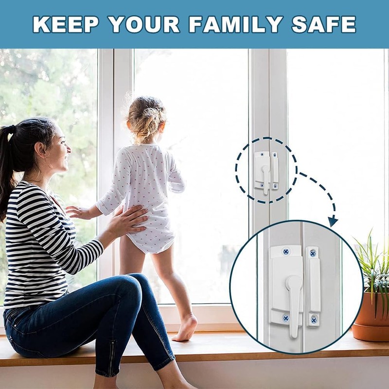 Metal Locks for Windows and Doors Window Sash Locks White