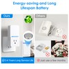 Wireless Doorbell,2 plug Self-Powered Doorbell In receivers,1 Waterproof Button,Suitable for