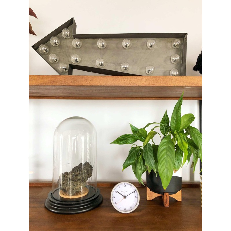 NeXtime alarm clock, "COMPANY ALARM" very silent, white / metallic,