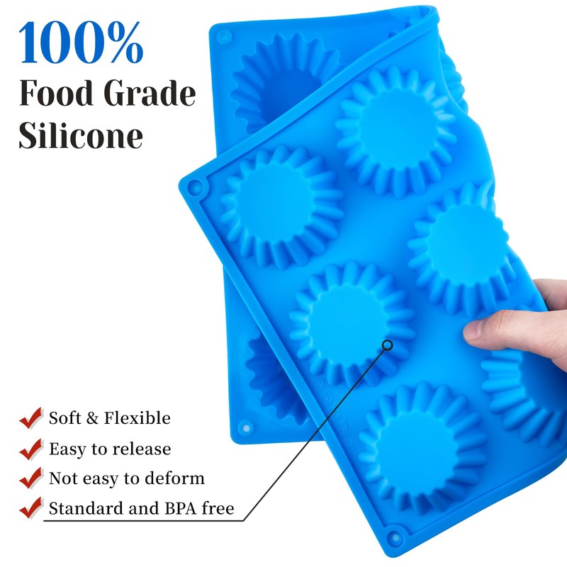 CLUEWR 3 PCS Peanut Butter Cup Molds, 12 Cavity Non-stick