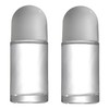 Kryoflare 2Pcs Glass Roll-On Bottles, 50ML, White with Plastic Roller